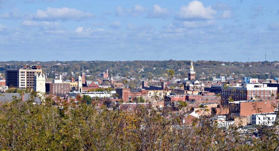 A view of downtown from the bluff